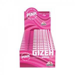 Gizeh King Size Slim PINK 26x34 Blatt mit 34 Filter-Tips