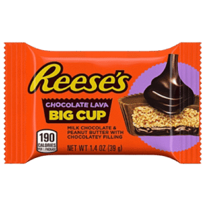 reeses big cup chocolate lava 16x39g erdnussbutter schokolade