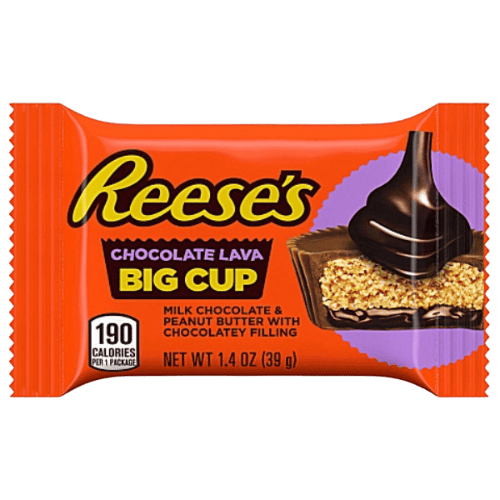 reeses big cup chocolate lava 16x39g erdnussbutter schokolade