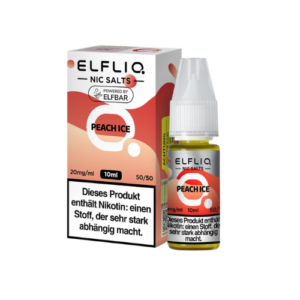 ELFBAR ELFLIQ Peach Ice 10x10ml – Fruchtiger Pfirsich mit Ice-Effekt als Nikotinsalz-Liquid