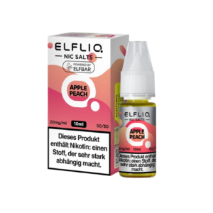 ELFBAR ELFLIQ Apple Peach 10x10ml – Fruchtige Kombination aus Apfel und Pfirsich mit Nikotinsalz