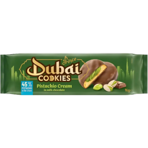 Bergen Dubai Cookies Pistachio Cream 96g – Schokoladenkeks mit 45 % Pistaziencreme