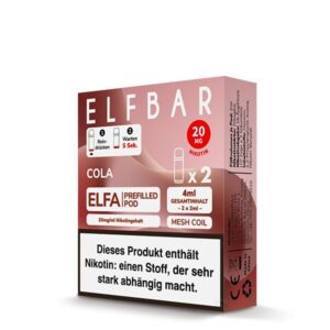 Elfbar Pods Cola 10x 2x2ml – Intensiver Cola-Geschmack für erfrischendes Dampfen