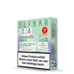 Elfbar Pods Cranberry Grape 10x 2x2ml – Fruchtige Cranberry mit süßer Traube