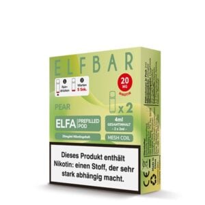 Elfbar Pods Pear 10x 2x2ml – Saftige Birne für ein fruchtiges Dampferlebnis