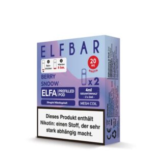 Elfbar Pods Blueberry Snoow 10x 2x2ml – Fruchtige Blaubeeren mit eisiger Frische