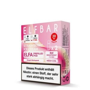 Elfbar Pods Strawberry Ice Cream 10x 2x2ml – Fruchtige Erdbeere mit cremigem Vanilleeis