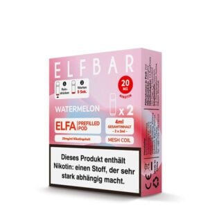Elfbar Pods Watermelon 10x 2x2ml – Fruchtige Wassermelone für ein erfrischendes Dampferlebnis