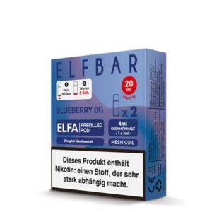 Elfbar Pods Blueberry BG 10x 2x2ml – Intensiver Blaubeergeschmack für ein fruchtiges Dampferlebnis