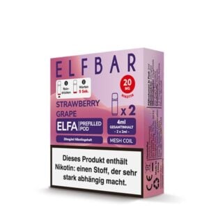 Elfbar Pods Strawberry Grape 10x 2x2ml – Fruchtige Erdbeeren mit süßen Trauben