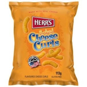 Herr's Baked Cheese Curls 12x113g – Knusprige Käse-Snacks mit intensivem Geschmack