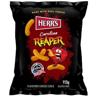 Herr's Carolina Reaper 12x113g – Extra-scharfer Snack mit intensivem Chili-Geschmack