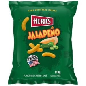 Herr's Jalapeño 12x113g – Knuspriger Snack mit würziger Jalapeño-Schärfe