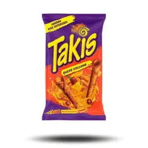 Takis Queso Volcano (Spanien) 18x90g – Würziger Käsesnack mit scharfem Jalapeño-Kick