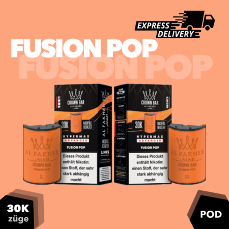 Al Fakher 30K Pods Fusion Pop 10x10ml – Süß-spritziger Fruchtmix mit klarer, intensiver Aromatik