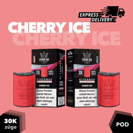 Al Fakher 30K Pods Cherry Ice 10x10ml – Süß-fruchtiger Kirschgeschmack mit klarer, kühler Frischenote