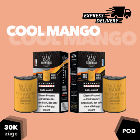 Al Fakher 30K Pods Cool Mango 10x10ml – Erfrischender Mangogeschmack mit klarer, süß-exotischer Frischenote