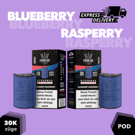 Al Fakher 30K Pods Blueberry Raspberry 10x10ml – Süß-säuerlicher Mix aus Blaubeere und Himbeere mit klarer, intensiver Aromatik