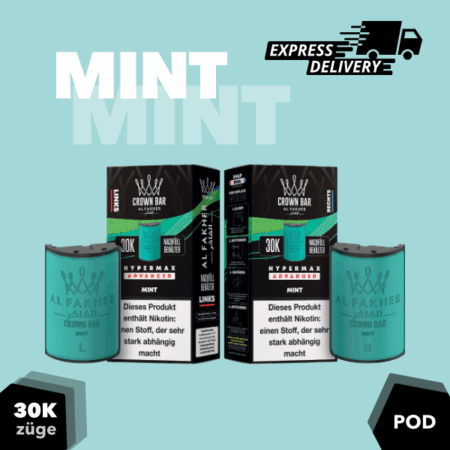 Al Fakher 30K Pods Mint 10x10ml – Klare, kühle Minznote mit intensiv-erfrischendem Geschmack