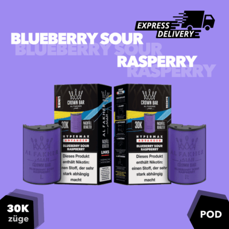 Al Fakher 30K Pods Blueberry Sour Raspberry 10x10ml – Süß-säuerliche Kombination aus Blaubeere und Himbeere mit klarer, fruchtiger Intensität