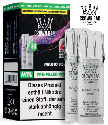 Al Fakher 600er Magic Love Pods 10x4ml – Fruchtig-exotischer Mix mit süß-aromatischer Intensität