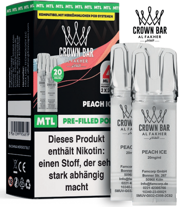 Al Fakher 600er Peach Ice Pods 10x4ml – Süß-saftiger Pfirsichgeschmack mit kühler, klarer Frischenote