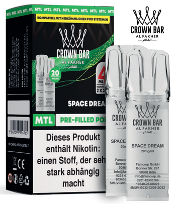 Al Fakher 600er Space Dream Pods 10x4ml – Fruchtig-kühler Mix mit klarer, aromatischer Intensität