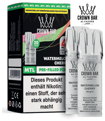 Al Fakher 600er Watermelon Pineapple Pods 10x4ml – Fruchtige Mischung aus Wassermelone und Ananas mit süß-frischer Tropennote