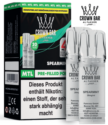 Al Fakher 600er Spearmint 10x4ml – Klare, kühle Spearmint-Note mit erfrischend-intensivem Geschmack