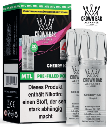 Al Fakher 600er Cherry Ice Pods 10x4ml – Kühle Kirschfrische mit klarer, intensiver Aromatik