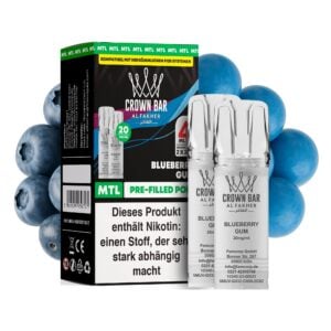 Al Fakher Pod Blueberry Gum – 10×2er Pack (2+2 ml Pods)