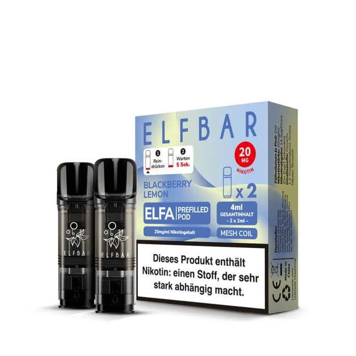Elfbar Pods Blackberry Lemon 10x 2x2ml Pods