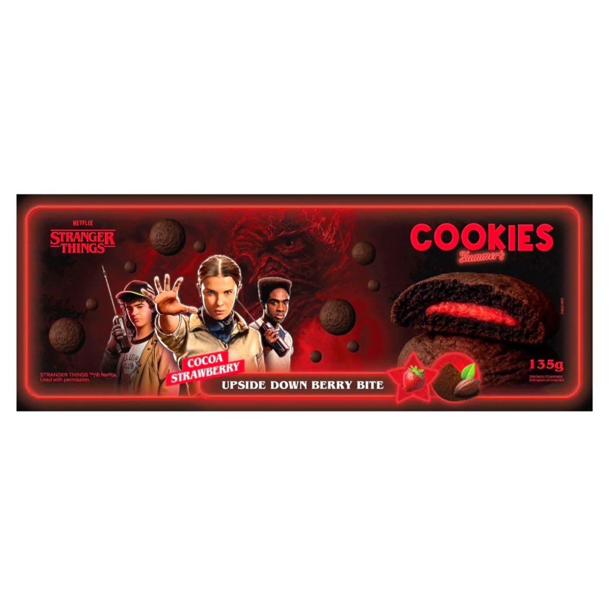 Stranger Things Cookies Cocoa Strawberry 135g