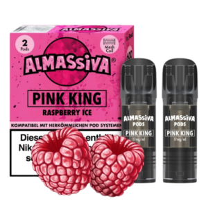 Al Massiva Pods Pink King Raspberry Ice 10x2er – Pods mit intensivem Himbeergeschmack und erfrischender Ice-Note