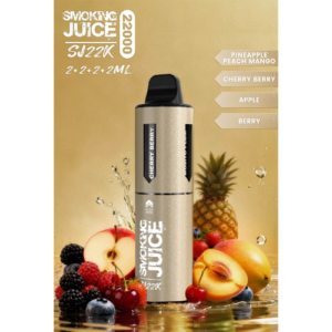 Smoking Juice 4 in 1 Starterpack WHITE 5X22000 Züge – Pineapple Peach Mango, Cherry Berry, Apple, Berry – 5 Geräte im Set