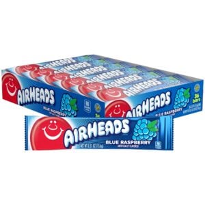 Air Heads Blue Raspberry 36x15g – amerikanische Kaubonbons mit Blue Raspberry Geschmack im 36er Display