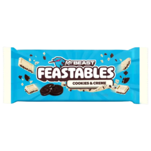Mr Beast Feastables Cookies Creme 10x60g – Schokoladentafeln mit Cookies & Creme im 10er Display