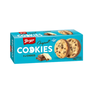 Bergen Cookies 3x Chocolate 128g – knusprige Cookies mit dreifacher Schokolade