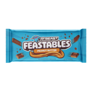 Mr Beast Feastables Peanut Butter 10x60g – Schokoladentafeln mit Erdnussbutter im 10er Display