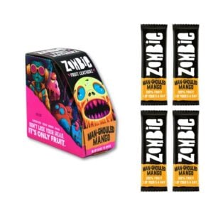 ZOMBIE FRUIT BARS MAN GHOULED MANGO 12x25g – fruchtige Mango Riegel im auffälligen Zombie Design