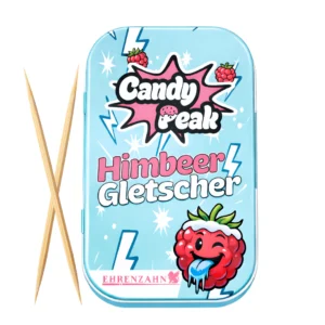 CandyPeak Zahnstocher HimbeerGletscher 10x100stk – aromatisierte Zahnstocher mit Himbeer und Frische Geschmack im 10er Pack