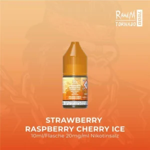 Fumot RandM Tornado 7000 Liquid Strawberry Raspberry Cherry Ice – Nicsalt Liquid mit Erdbeer Himbeer Kirsch und Frische Geschmack