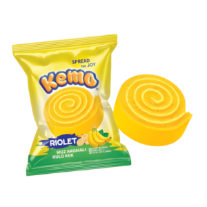 Kemo Riolet Cake Banana 24x40g – saftige Kuchenriegel mit Bananen Geschmack im 24er Display