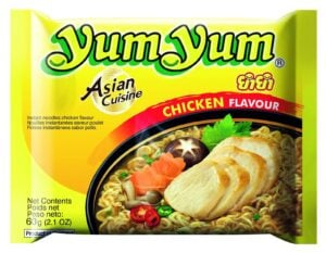 Yum Yum Chicken Flavour 30x60g – Instant Nudeln mit würzigem Hähnchen Geschmack im 30er Pack