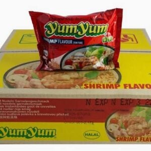 Yum Yum Shrimp Flavour 30x60g – Instant Nudeln mit würzigem Garnelen Geschmack im 30er Karton
