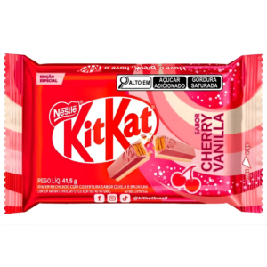 KitKat Cherry Vanilla 41,5g Brasil Limited Edition – Waffelriegel mit Kirsch Vanille Geschmack