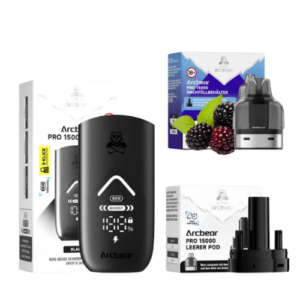 Arcbear Pro Set 5x15000er Blackberry Ice – Vape Set mit Brombeer und Frische Geschmack und hoher Zugkapazität