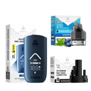 Arcbear Pro Set 5x15000er Blueberry Mint – Vape Set mit Blaubeer und Minz Geschmack und hoher Zugkapazität
