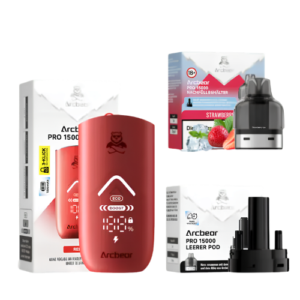Arcbear Pro Set 5x15000er Strawberry Ice – Vape Set mit Erdbeer und Frische Geschmack und hoher Zugkapazität