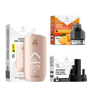 Arcbear Pro Set 5x15000er Orange – Vape Set mit intensivem Orangengeschmack und hoher Zugkapazität